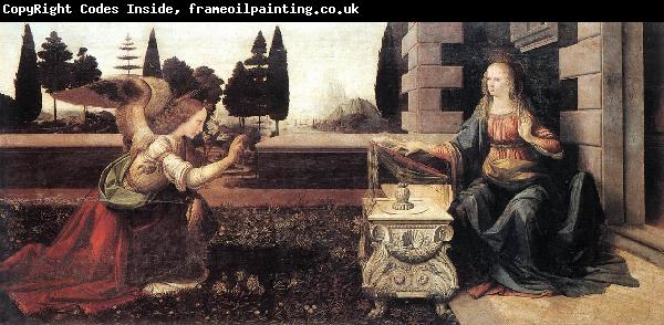  Leonardo  Da Vinci The Annunciation d